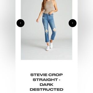 Visgoss Stevie Crop Straight Jeans - Dark Blue. 26